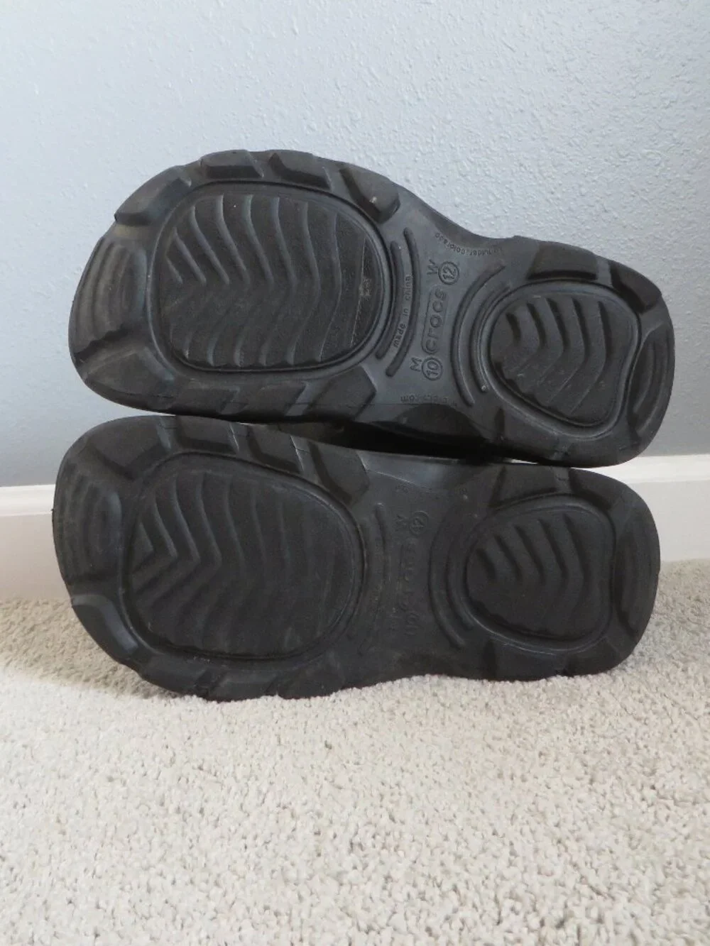 Crocs men/women georgie rain rubber boots size 10/12 black